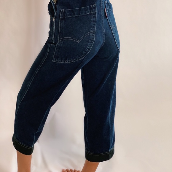 Vintage Levis dark wash overalls size XXS - Picture 2 of 2
